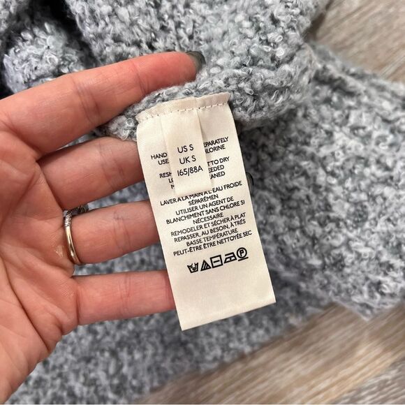Free people BFF sweater in gray oversized cowl neck women’s size‎ S - Picture 6 of 7